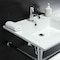 Fauceture Dreyfuss 25" Console Sink W/ SS Leg (Sgl Faucet Hole), White/ Chrome KVPB2522711 - alternate 7